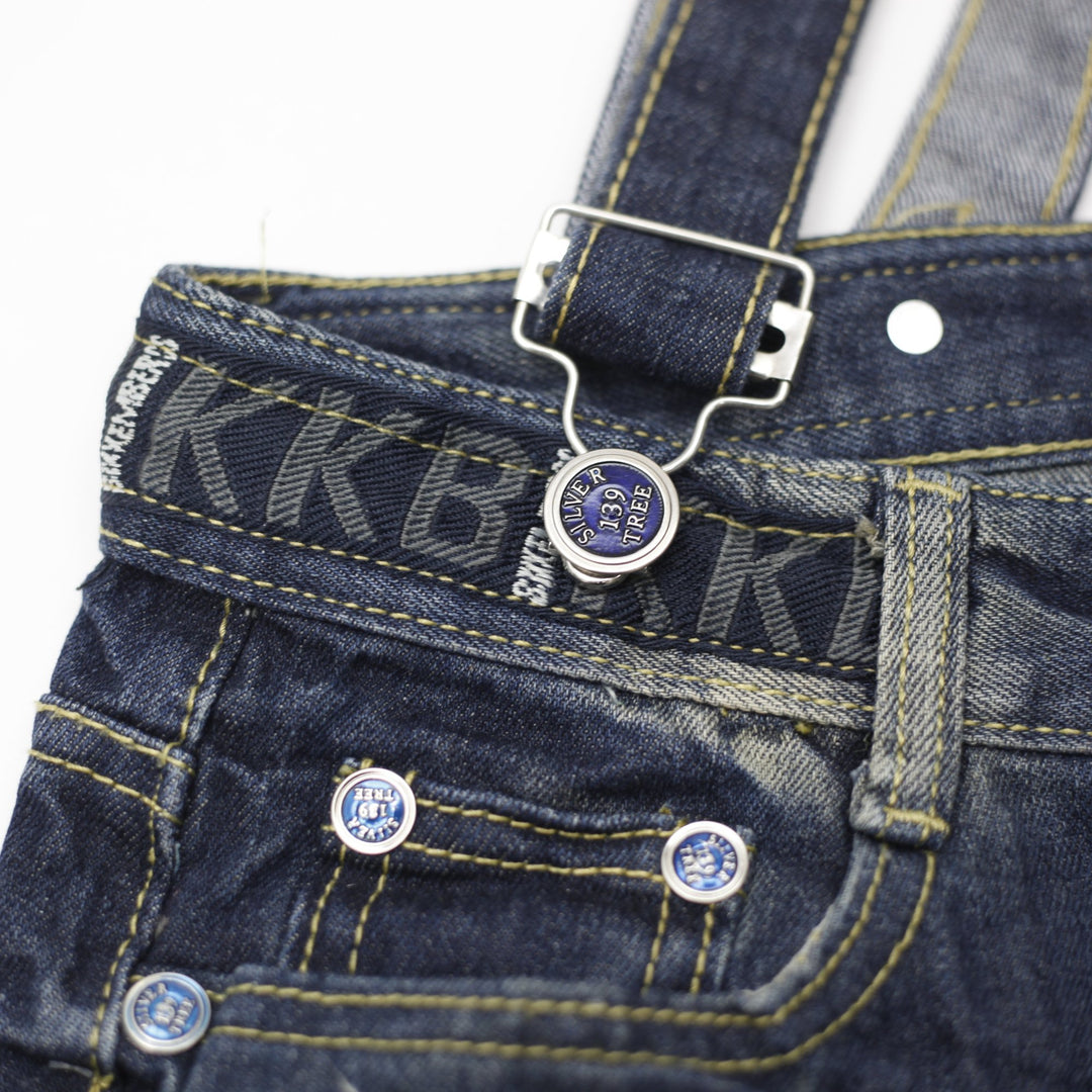 Y2K Ladies Meiyina Suspender Denim Shorts Size 30