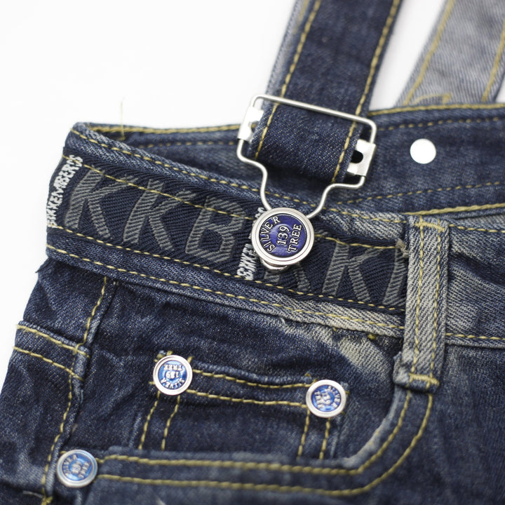 Y2K Ladies Meiyina Suspender Denim Shorts Size 30