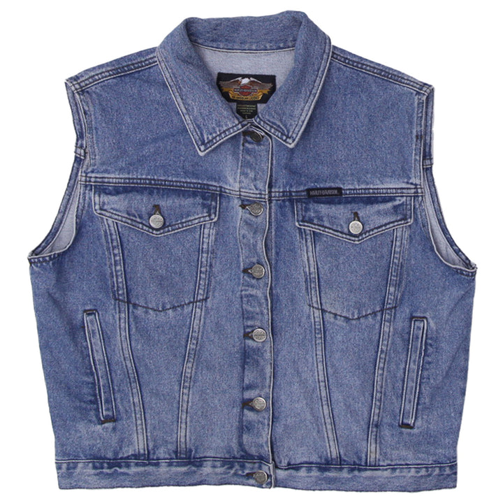 Vintage Harley Davidson An American Blend Denim Vest
