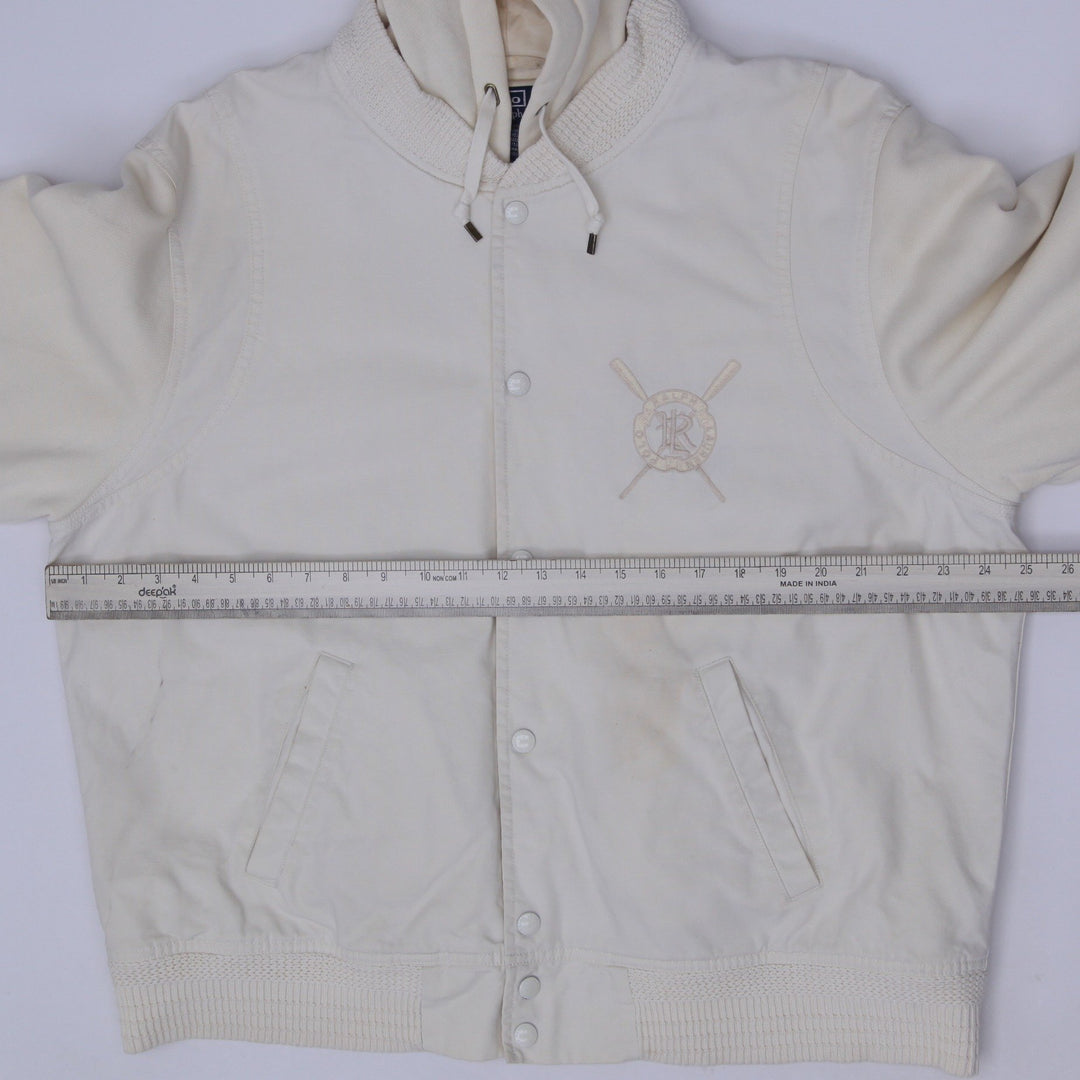 Vintage Polo Ralph Lauren Snap Varsity Stadium Hoodie Size XL