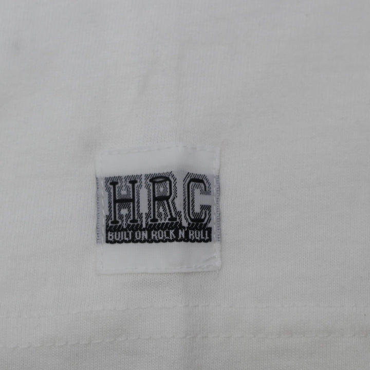Vintage Hard Rock Cafe Cardiff Caerdydd Welsh Dragon Graphic T-Shirt White Single Stitch Large
