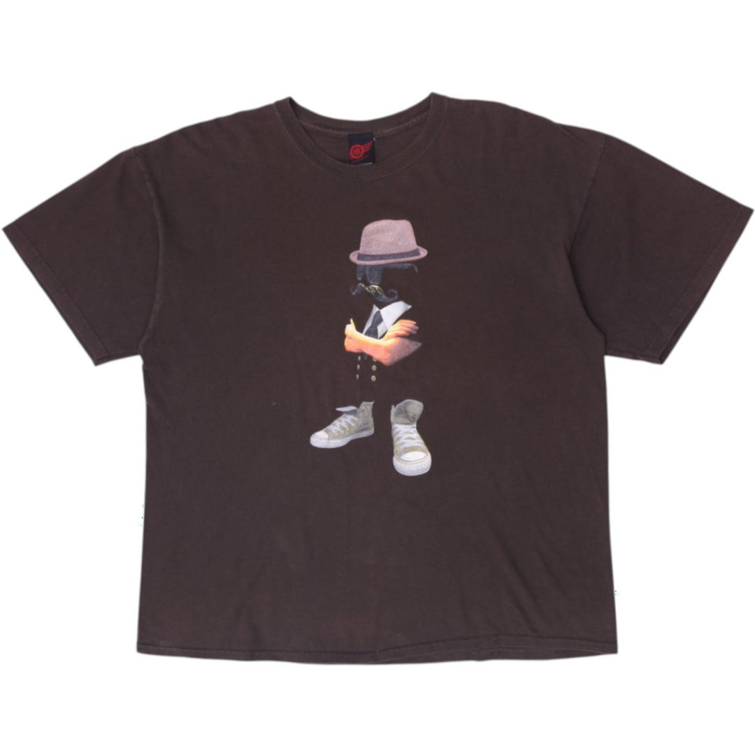Mens Mad Engine Graphic T-Shirt Brown Size XL