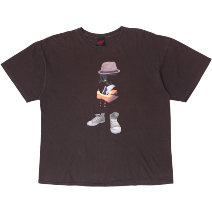 Mens Mad Engine Graphic T-Shirt Brown Size XL
