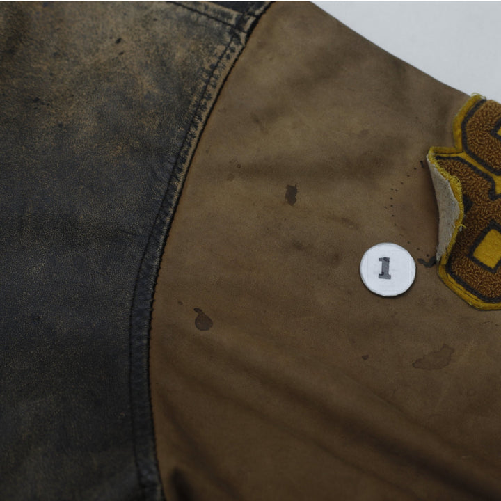 Vintage Gas House Gang 66 Champs Brown Leather Jacket L | Migration_Jackets - View 6 | Fashion Rerun