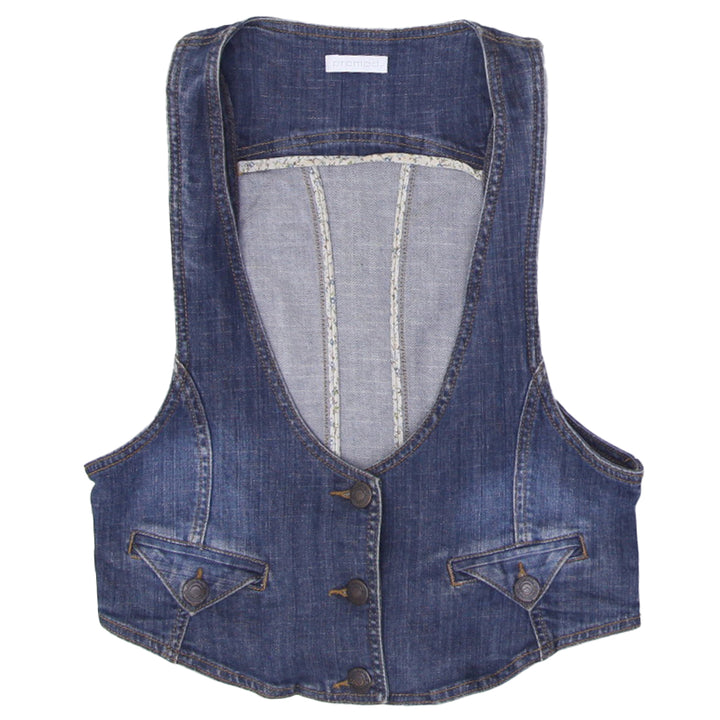 Y2K Ladies Promod Sleeveless Denim Vest