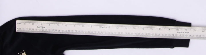 Y2K Youth Girls Juicy Couture Hoodie Black Velour Full Zip Ruffled Size 8/10