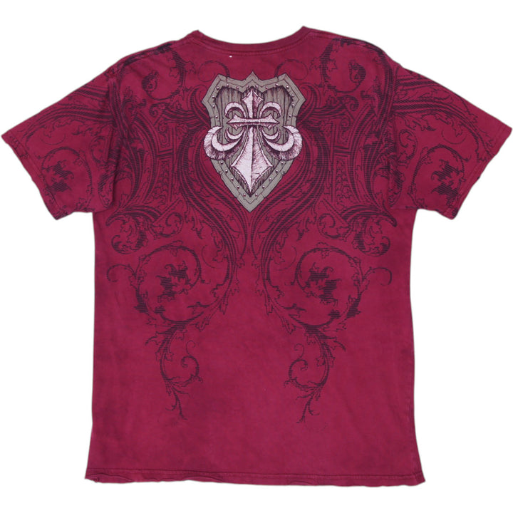 Y2K Mens Affliction Skull Print Cotton Graphic T-Shirt Size XL