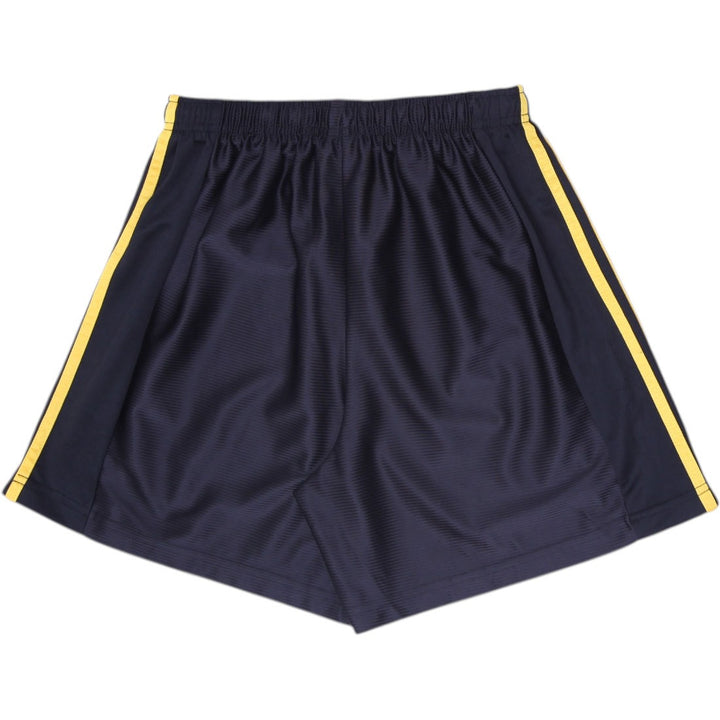 Vintage Adidas 3-Stripe Soccer Shorts Medium Black Yellow Nylon 2005