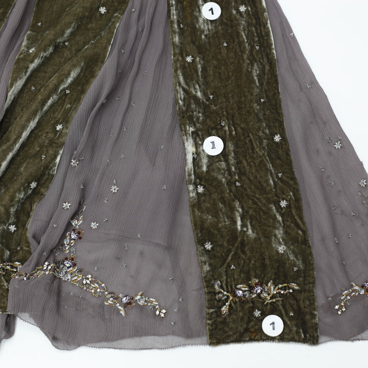 Y2K Ladies Elie Tahari Embellished Elegant Midi Skirt Size M