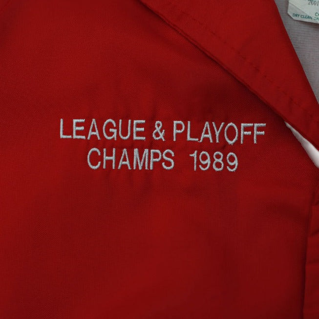 Vintage Canada Sportswear Varsity Jacket Red Nylon 1989 Champs Embroidered S | Migration_Jackets - Detail Vie | Fashion Rerun