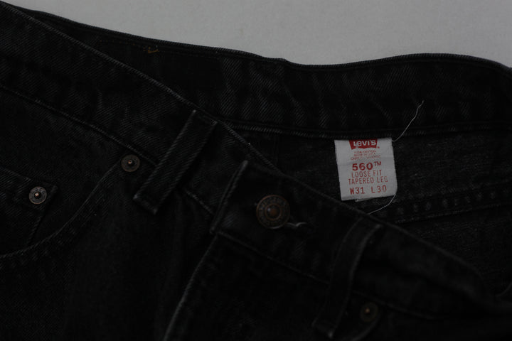 Vintage Ladies Levis 560 Loose Fit Tapered Leg Denim Shorts