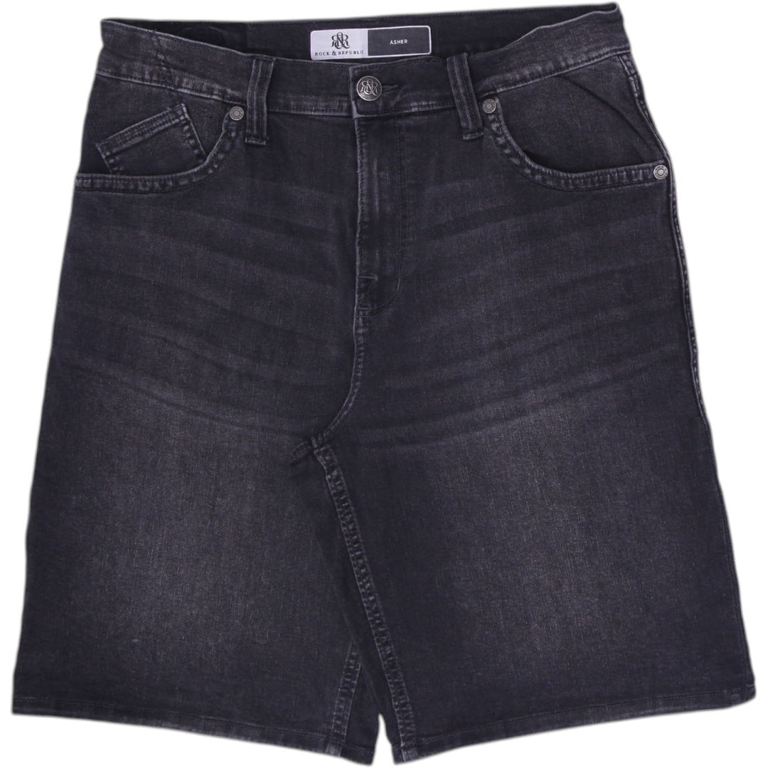 Mens Rock & Republic Asher Black Denim Stretch Jean Jorts Men’s Size 34