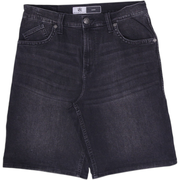 Mens Rock & Republic Asher Black Denim Stretch Jean Jorts Men’s Size 34
