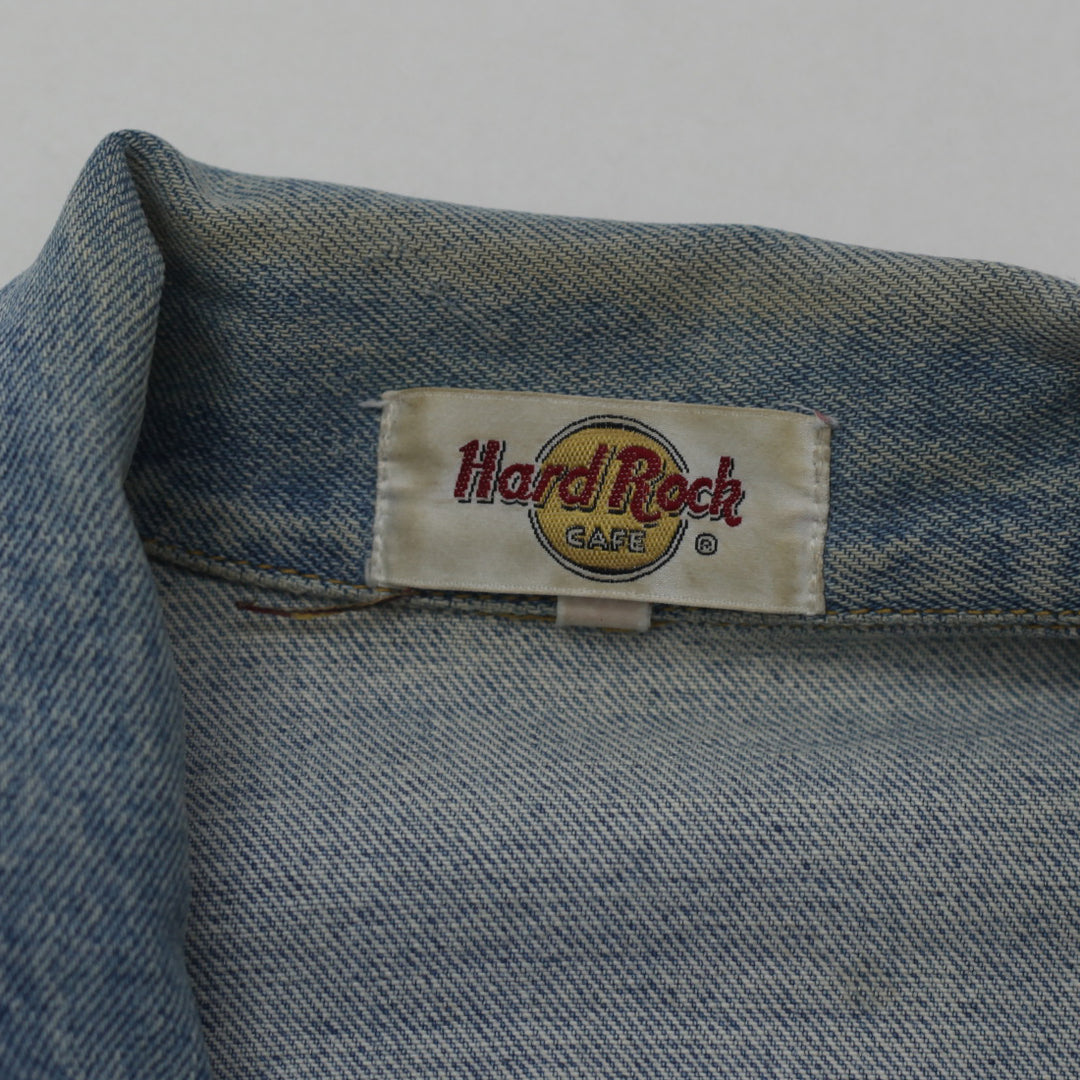 Vintage Hard Rock Café Denim Jacket " Save The Planet" Kuala Lumpur 90's Unisex M - Fashion Rerun Vintage Migration_Jacket