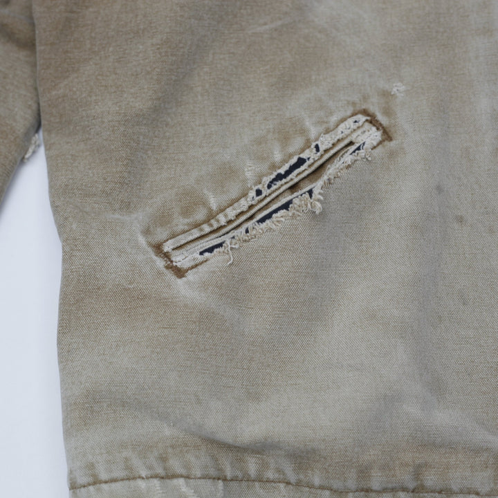 Vintage Carhartt J141 BRN Sherpa Lined Sandstone Duck Jacket Size XL