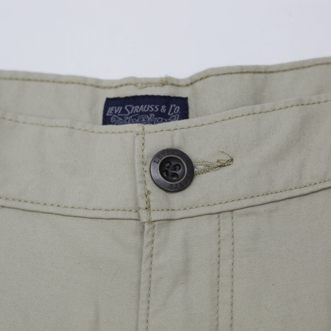 Mens Levi’s Two Horse Brand Tan Canvas Cargo Shorts Khaki Men's Size W36