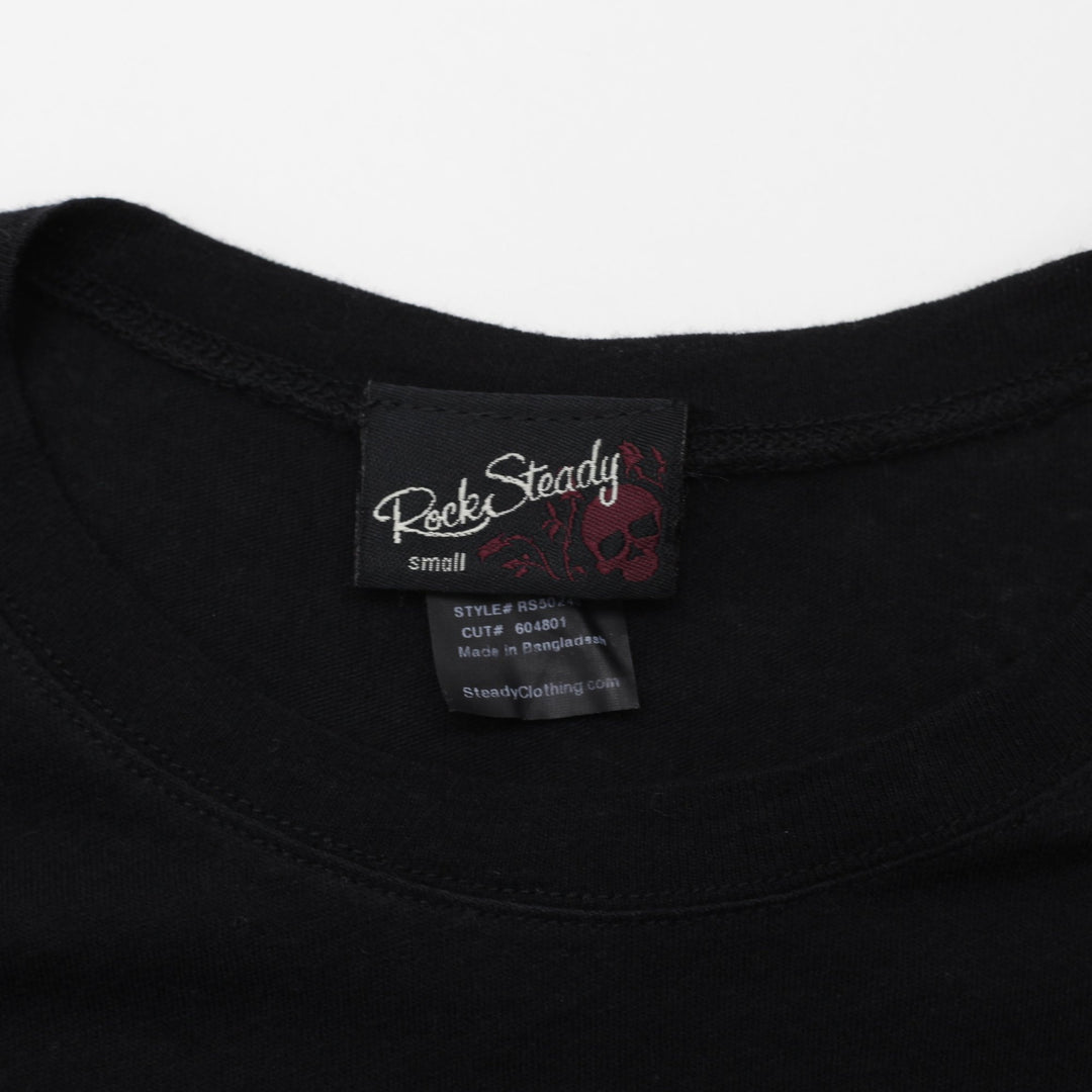 Y2K Ladies Rock Steady Graphic Design Tee Size S | Migration_Y2K Tops - Back View | Fashion Rerun