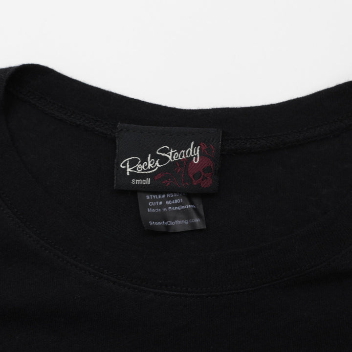 Y2K Ladies Rock Steady Graphic Design Tee Size S | Migration_Y2K Tops - Back View | Fashion Rerun