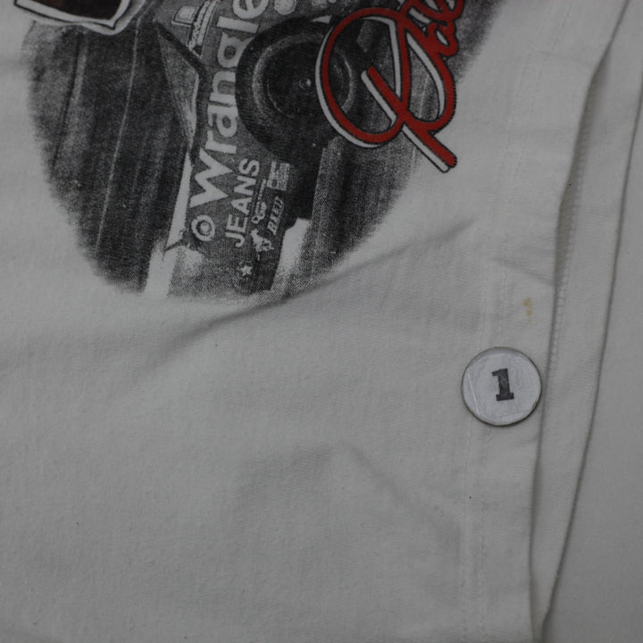 Vintage 1996 NASCAR Dale Earnhardt "Times May Change" All Over Print (AOP) White T-Shirt | Migration_T-Shirts | Fashion Rerun