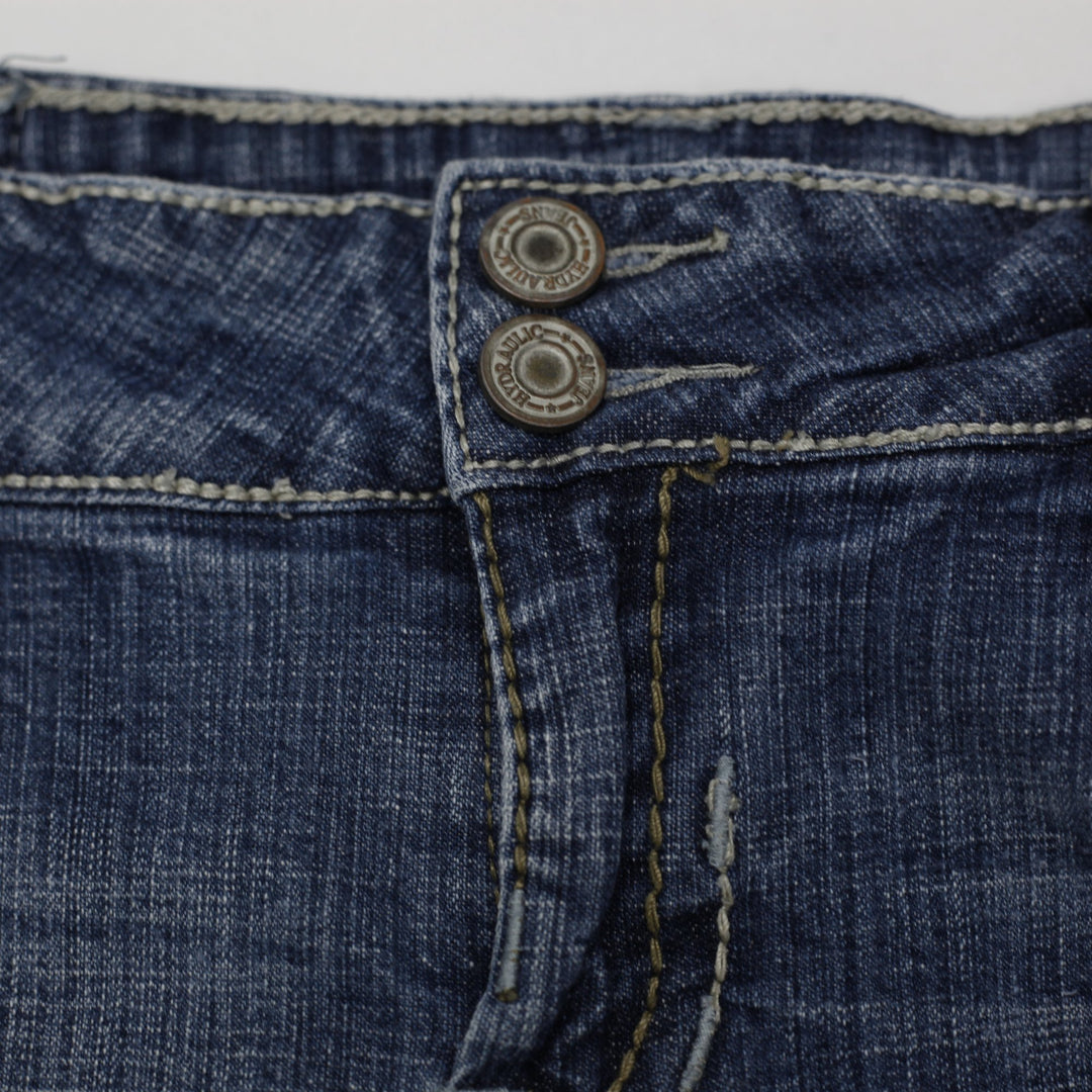 Y2K Ladies Hydraulic Blue Flared Jeans