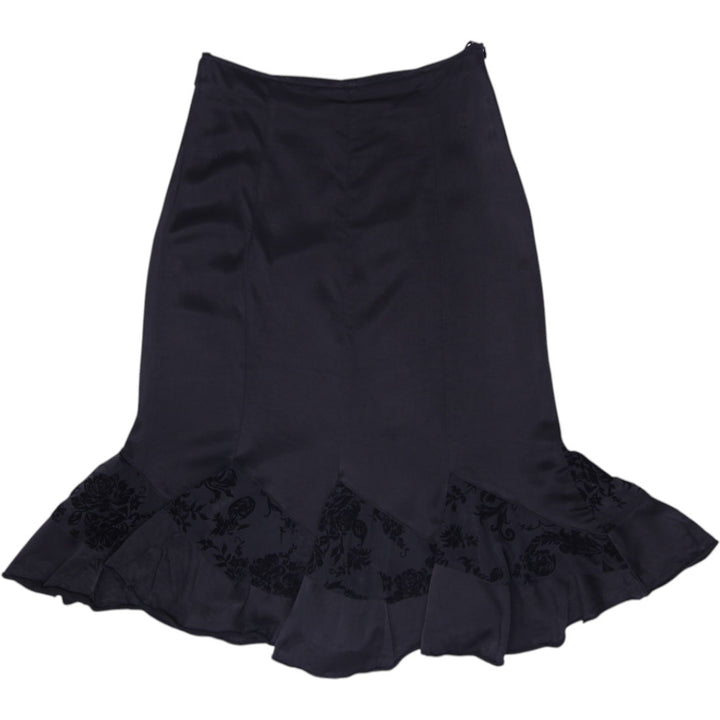 Y2K Ladies Lidia Collection Satin Lace Mermaid Midi Skirt Size 42