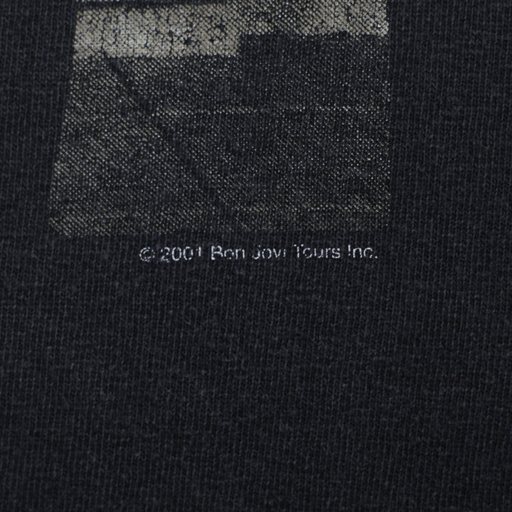 Vintage 2001 Bon Jovi One Wild Night World Tour Black T-Shirt Single Stitch L | Migration_T-Shirts - Detail V | Fashion Rerun