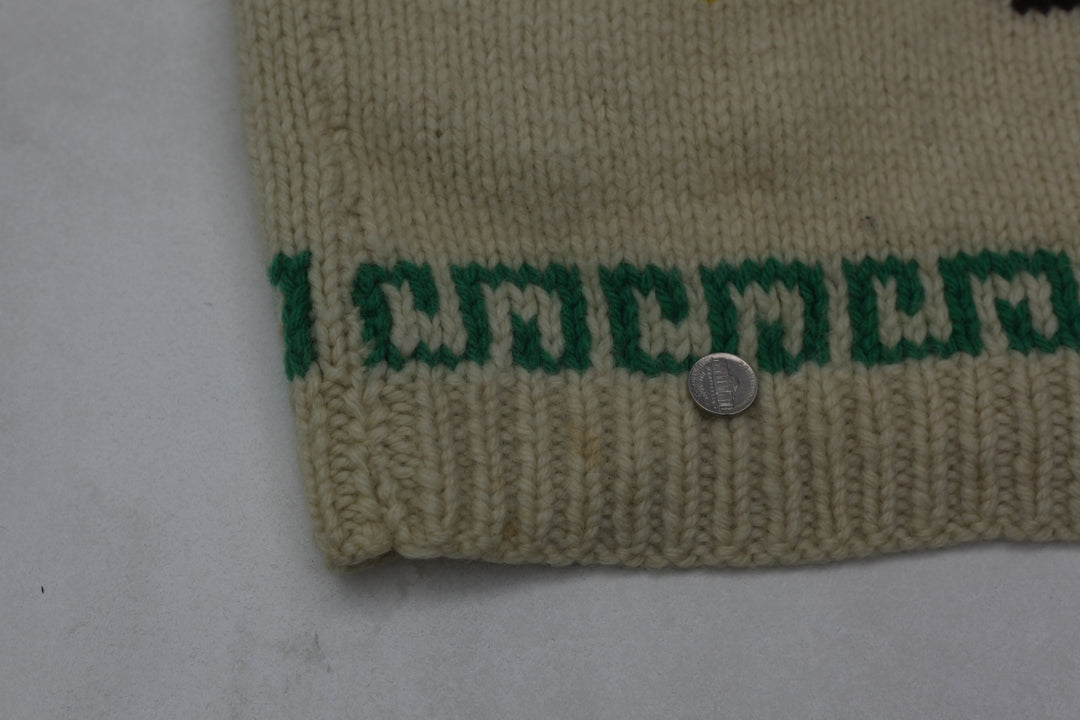 Vintage 1960s Shawl Collar Curling Sweater