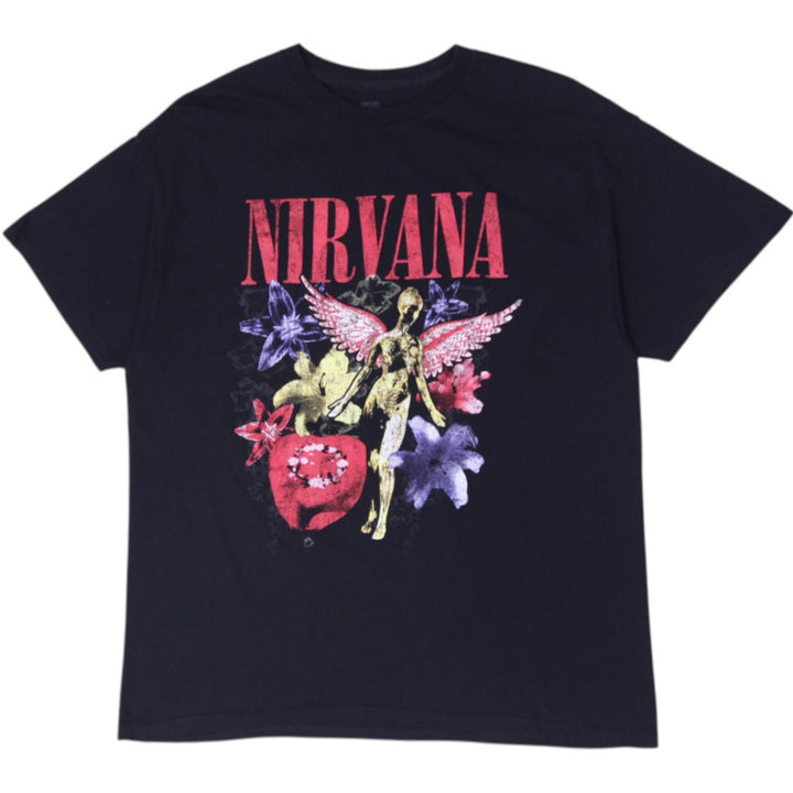 Mens Nirvana "In Utero" Angel & Floral Graphic T-Shirt  Size XL