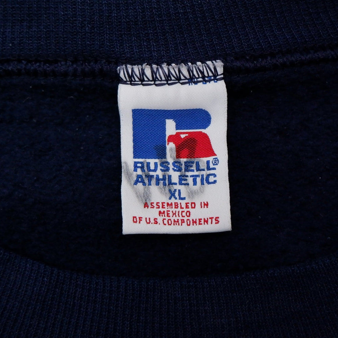Vintage Mens Russell Athletic Navy Crewneck Sweatshirt | Migration_Sweatshirt - Back View | Fashion Rerun