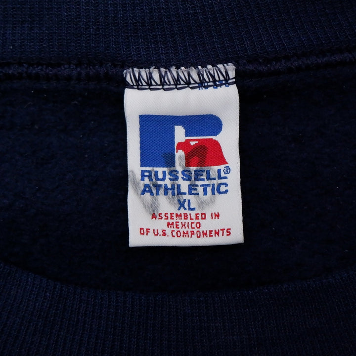 Vintage Mens Russell Athletic Navy Crewneck Sweatshirt | Migration_Sweatshirt - Back View | Fashion Rerun
