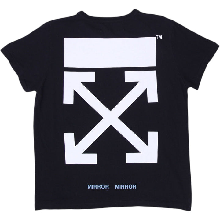 Off-White Mirror Graphic Print Streetwear T-Shirt Size M | Migration_T-Shirts SW COLLECTION - Side View | Fashion Rerun