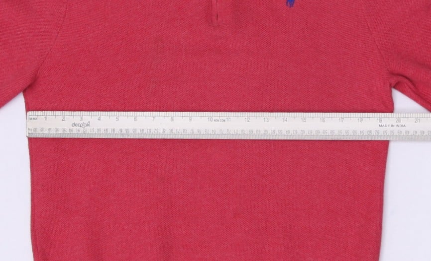 Mens Polo Ralph Lauren Quarter Zip Pima Cotton Pink Sweater M | Migration_Knitwear & Sweaters RL Collection - | Fashion Rerun
