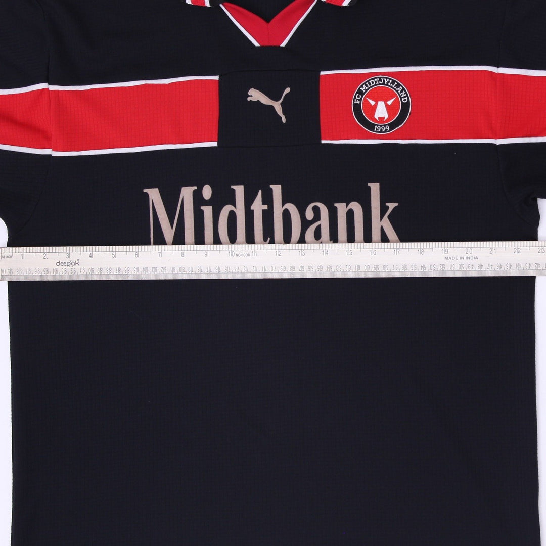 Vintage 99s-00s Puma FC Midtjylland Home Football Shirt Jersey Size L