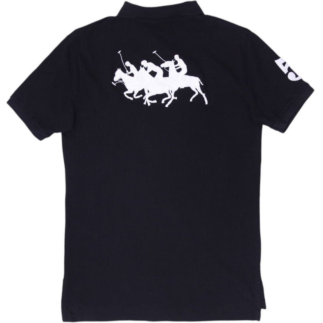 Mens Polo By Ralph Lauren Custom Fit Black Crest Polo T-Shirt Size M