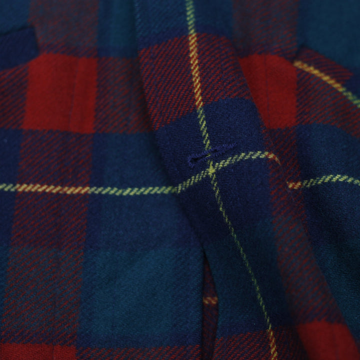 Vintage Pendleton Wool Jacket Red Green Plaid Wool Made In USA L | Migration_Jackets - Detail View | Fashion Rerun