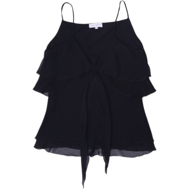 Y2K Ladies Black Ruffle Tiered Sleeveless Top | Migration_Y2K Tops | Fashion Rerun