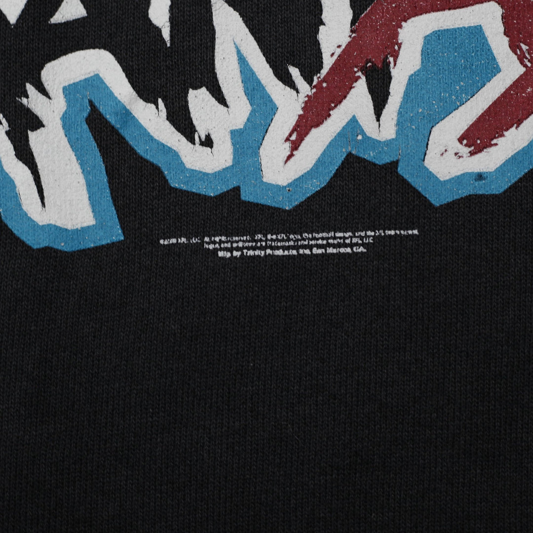 Vintage Delta Memphis Maniax Sweatshirt Black Graphic Logo Pullover XL | Migration_Sweatshirt - Detail View | Fashion Rerun