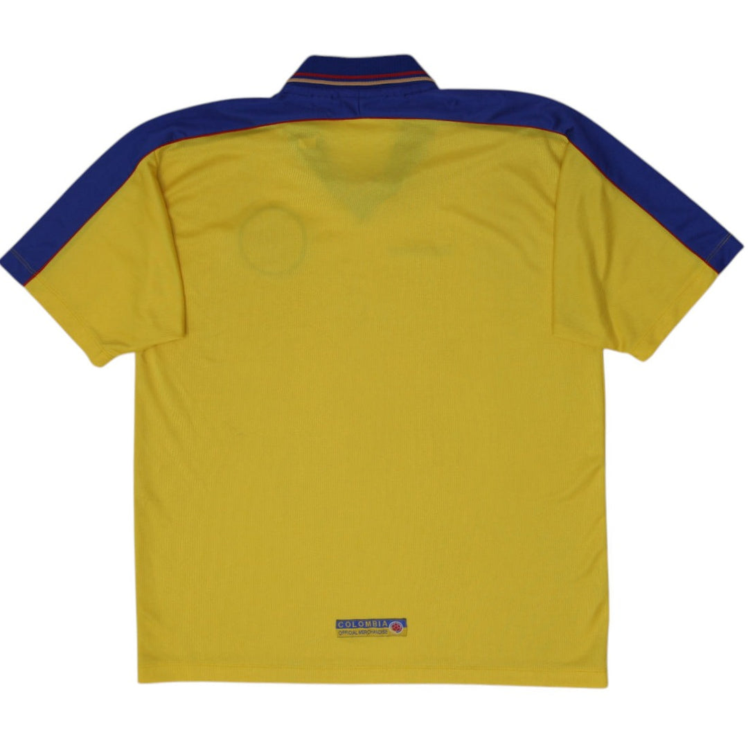 Vintage 1998 Reebok Colombia Home Football Shirt Jersey Size L