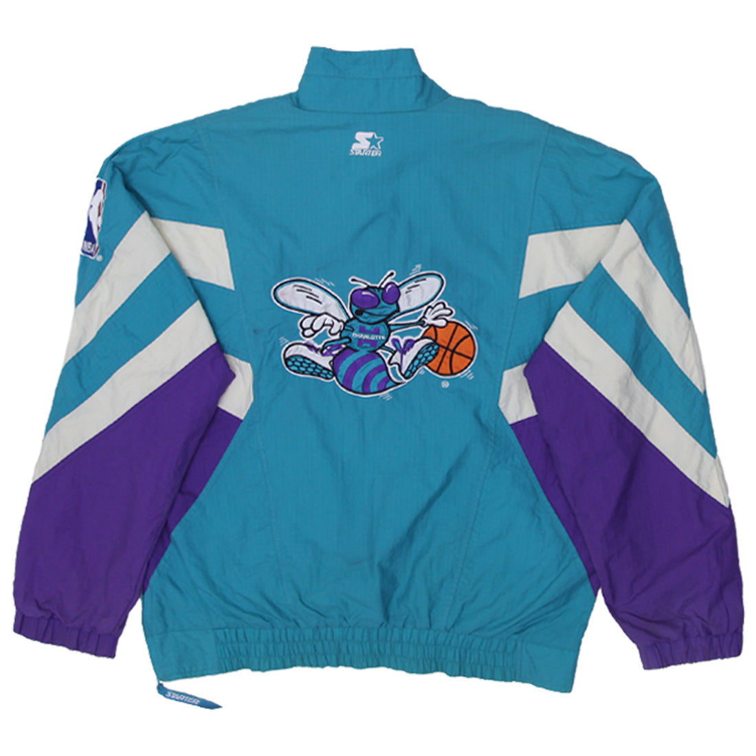 Shop Vintage Starter Charlotte Hornets NBA Quarter Zip Windbreaker