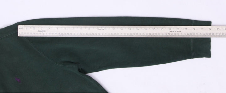 Vintage Mens Polo Ralph Lauren Sweater Green 1/4 Zip Cotton Size L | Migration_Jumper & Knitwear RL Collectio | Fashion Rerun