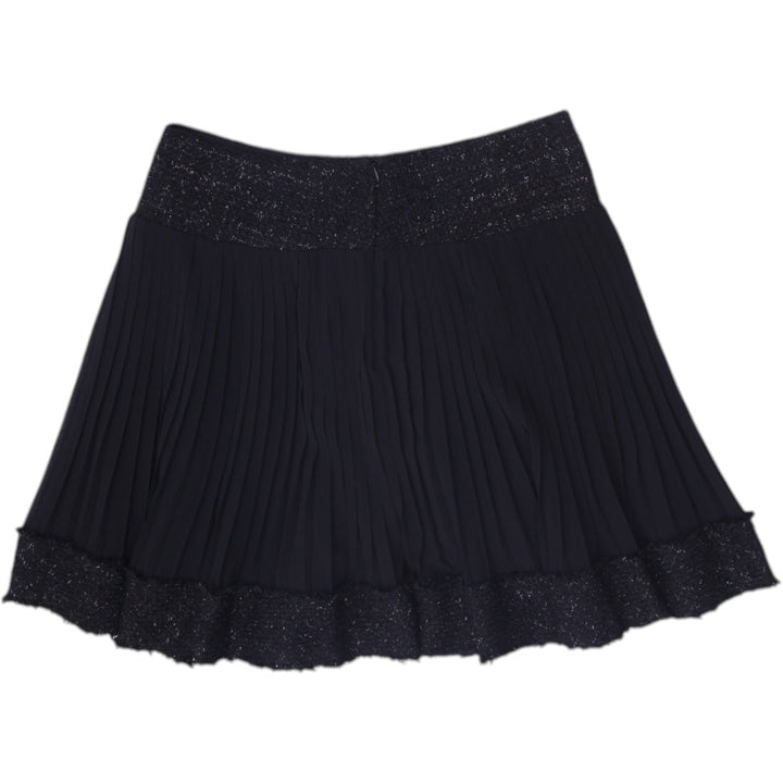 Y2K Ladies Monnalisa Skirt Black Pleated Mini Evening