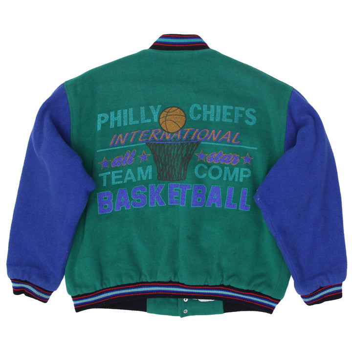 Vintage Benaf Philly Chiefs International All Stars Basketball Button Jacket
