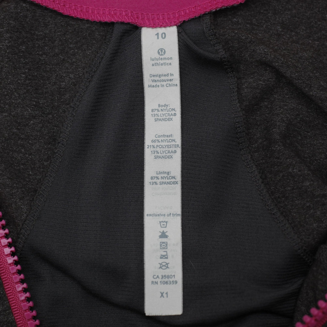 Ladies Lululemon Activewear Nylon Full Zip Jacket Size 10 | Migration_Jackets - Back View | Fashion Rerun