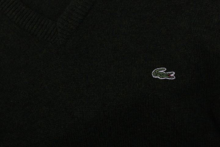 Mens Lacoste V-Neck Pure New Wool Sweater