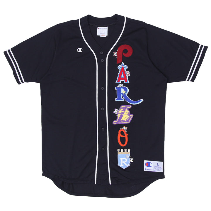 Mens Champion Parlor 23 Patched Baseball Jersey - Fashion Rerun Vintage Migration_Jersey