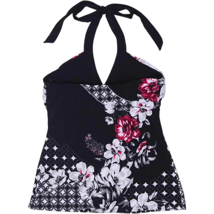 Y2K Ladies White House Market Floral Halter Top Size S