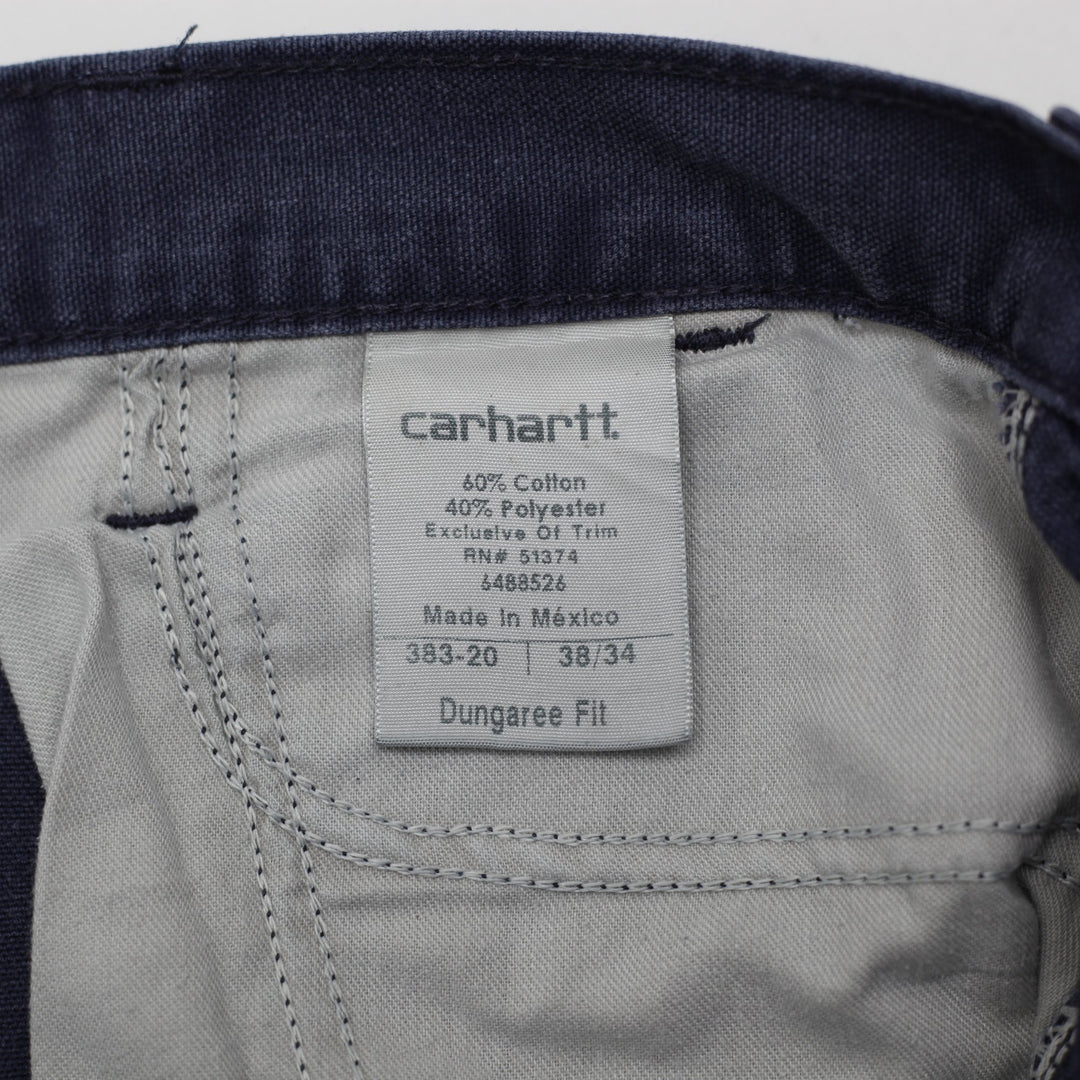 Mens Carhartt B11 Washed Duck Canvas Dungaree Work Pants Size 38/34