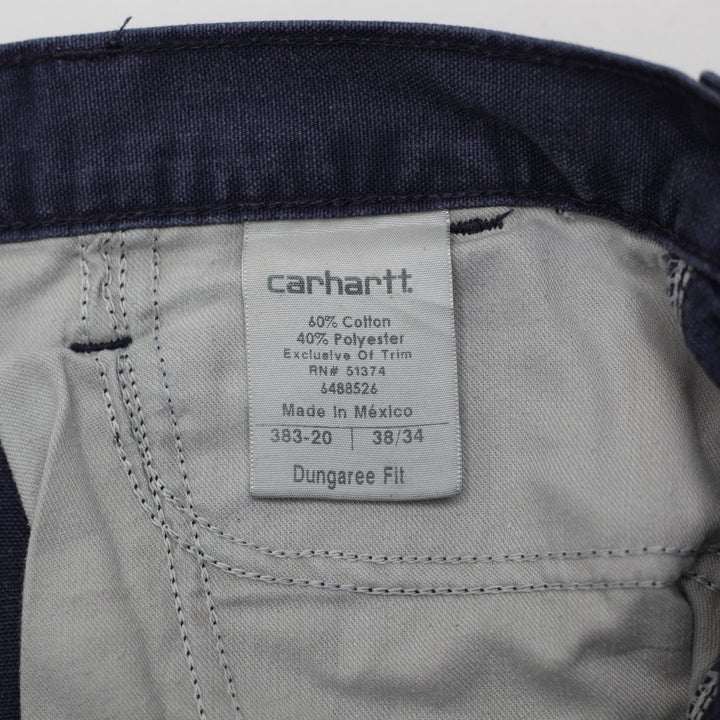 Mens Carhartt B11 Washed Duck Canvas Dungaree Work Pants Size 38/34