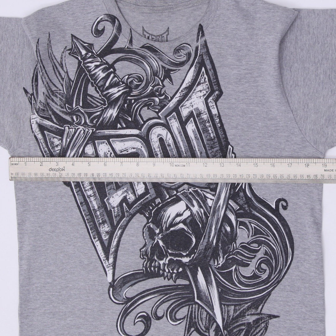 Y2K Mens Skull & Sword Graphic T-Shirt Size M