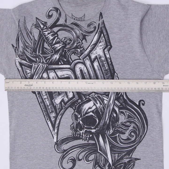 Y2K Mens Skull & Sword Graphic T-Shirt Size M